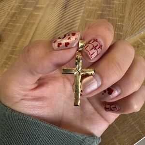 Gold Cross Pendant ✨ BRAZILIAN 18K GF